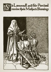 Sir Lamorack og Sir Percival modtager deres Mother